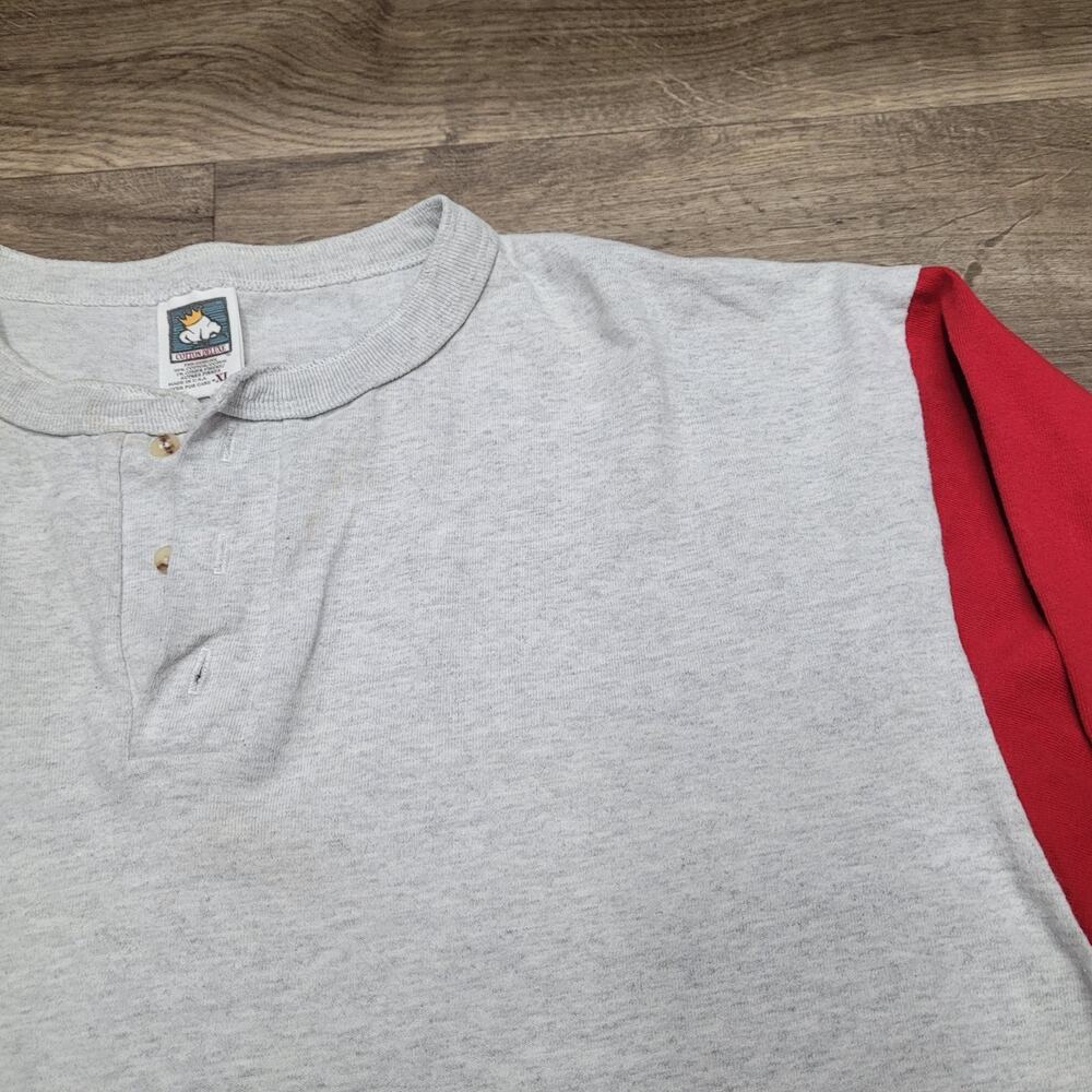 VTG Woody's Saloon Long Sleeve Henley Shirt Mens XL Gilbert MN Cotton Deluxe - Picture 5 of 11